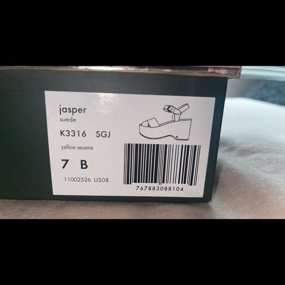 Kate spade yellow platform wedges - Picture 3 of 5